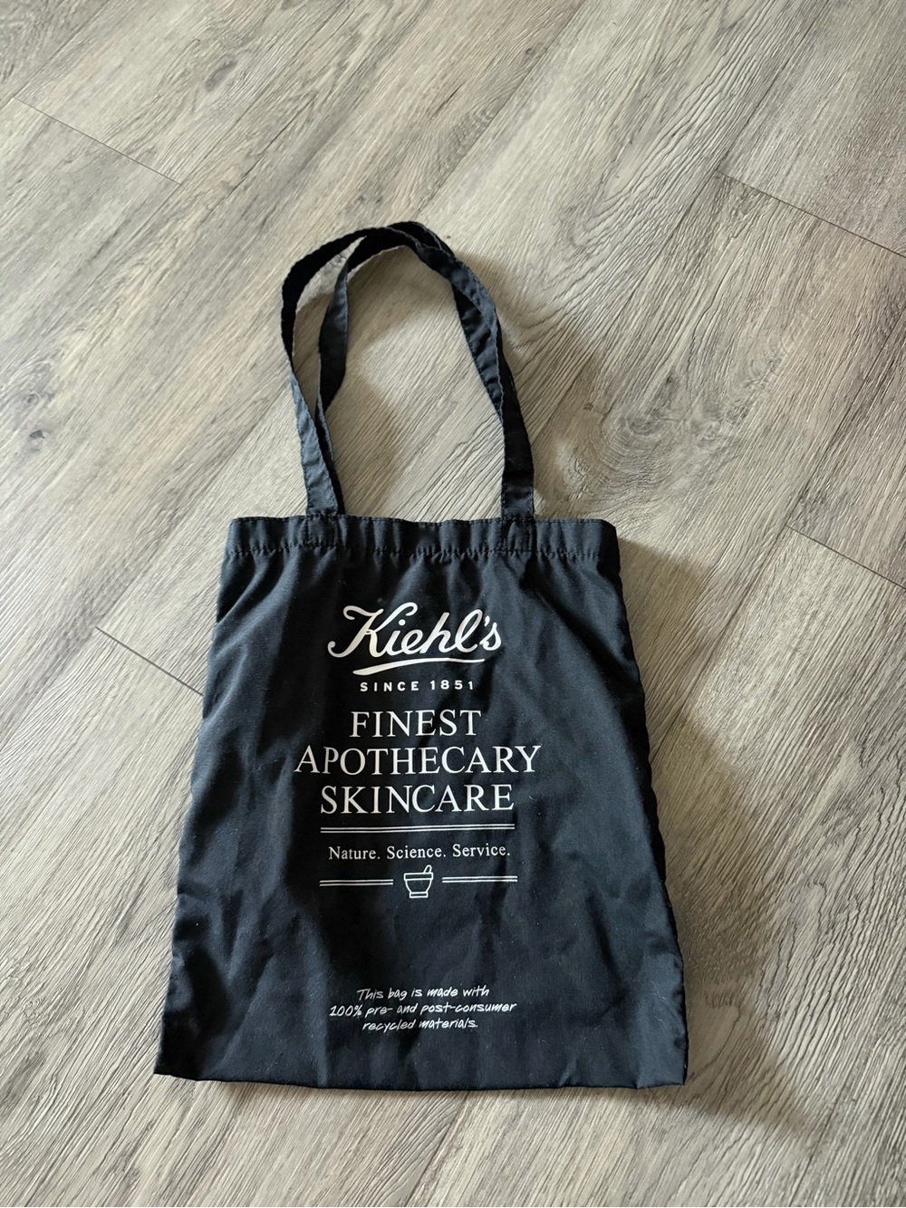 Kiehl's Black and White Branded Tote